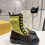 Fendi FD Domino Biker Boots Light Green For Women 8T8381ALJ0F1JFU
