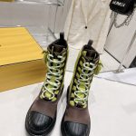 Fendi FD Domino Biker Boots Light Green For Women 8T8381ALJ0F1JFU