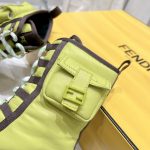 Fendi FD Domino Biker Boots Light Green For Women 8T8381ALJ0F1JFU