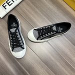 Fendi FD Domino Fabric Low-Tops Sneakers Black For Men 7E1553AKX2F1DVL