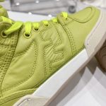 FD Fendi Match Lace-Up High-Top Sneakers Green For Women