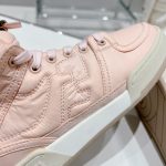 FD Fendi Match Lace-Up High-Top Sneakers Pink For Women 8E8380ALIRF1JG9