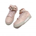 FD Fendi Match Lace-Up High-Top Sneakers Pink For Women 8E8380ALIRF1JG9