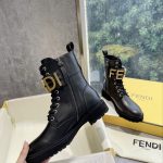 Fendi FD Fendigraphy Biker Boots Black For Women 8T8355AKY6F1H1K