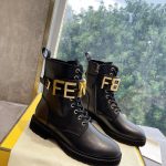 Fendi FD Fendigraphy Biker Boots Black For Women 8T8355AKY6F1H1K