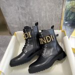 Fendi FD Fendigraphy Biker Boots Black For Women 8T8355AKY6F1H1K