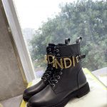Fendi FD Fendigraphy Biker Boots Black For Women 8T8355AKY6F1H1K