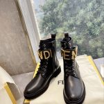 Fendi FD Fendigraphy Biker Boots Black For Women 8T8355AKY6F1H1K