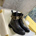Fendi FD Fendigraphy Biker Boots Black For Women 8T8355AKY6F1H1K