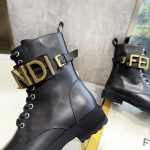 Fendi FD Fendigraphy Biker Boots Black For Women 8T8355AKY6F1H1K