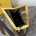 Fendi FD Midi First Bag Black/Beige/ Dark Brown For Women 11.8 in/ 30 cm 8BP137ABVEF0KUR