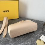 Fendi FD Midi First Bag Black/Beige/ Dark Brown For Women 11.8 in/ 30 cm 8BP137ABVEF0KUR
