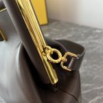 Fendi FD Midi First Bag Black/Beige/ Dark Brown For Women 11.8 in/ 30 cm 8BP137ABVEF0KUR