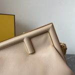 Fendi FD Midi First Bag Black/Beige/ Dark Brown For Women 11.8 in/ 30 cm 8BP137ABVEF0KUR