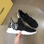 Fendi FD Technical Mesh High-Tops Sneakers White For Men