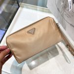 Prada Re-Nylon Necessaire Bag Beige/Black/Green/Yellow For Women 7.8 in/ 20 cm 1NE693_R067_F0F24