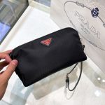 Prada Re-Nylon Necessaire Bag Beige/Black/Green/Yellow For Women 7.8 in/ 20 cm 1NE693_R067_F0F24