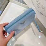 Prada Re-Nylon Necessaire Bag Black/Blue/Pink/Orange For Women 7.8 in/ 20 cm 1NE693_R067_F0002