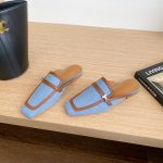 Hermes Groupie Mule Blue For Women H231053Z CB350
