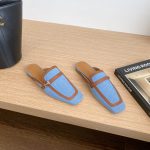 Hermes Groupie Mule Blue For Women H231053Z CB350