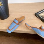 Hermes Groupie Mule Blue For Women H231053Z CB350