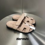 Hermes Chypre Sandal Beige For Men