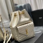 Saint Laurent Joe Backpack Gold/Black/White For Women‎ 11.5in/29cm 6726091EL071000