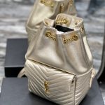 Saint Laurent Joe Backpack Gold/Black/White For Women‎ 11.5in/29cm 6726091EL071000