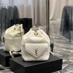 Saint Laurent Joe Backpack Gold/Black/White For Women‎ 11.5in/29cm 6726091EL071000