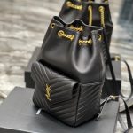 Saint Laurent Joe Backpack Gold/Black/White For Women‎ 11.5in/29cm 6726091EL071000