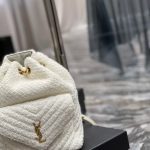 Saint Laurent Joe Backpack Gold/Black/White For Women‎ 11.5in/29cm 6726091EL071000