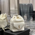 Saint Laurent Joe Backpack Gold/Black/White For Women‎ 11.5in/29cm 6726091EL071000