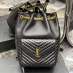 Saint Laurent Joe Backpack Gold/Black/White For Women‎ 11.5in/29cm 6726091EL071000