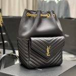 Saint Laurent Joe Backpack Gold/Black/White For Women‎ 11.5in/29cm 6726091EL071000