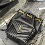 Saint Laurent Joe Backpack Gold/Black/White For Women‎ 11.5in/29cm 6726091EL071000