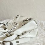 Balenciaga Neo Cagole City Small Handbag White/Silver For Women‎ 10.5in/26.7cm 222342F046015