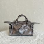 Balenciaga Neo Cagole City Small Handbag White/Silver For Women‎ 10.5in/26.7cm 222342F046015