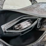 Balenciaga Neo Cagole City Small Handbag White/Silver For Women‎ 10.5in/26.7cm 222342F046015
