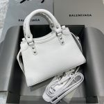 Balenciaga Neo Classic Mini Handbag Black/White For Women‎ 8.6in/21.8cm