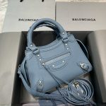 Balenciaga Neo Classic Mini Handbag Black/Blue For Women‎ 8.6in/21.8cm 69806715Y471000