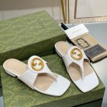 Gucci Blondie Thong Sandal White For Women ‎‎739048 C9D00 9022