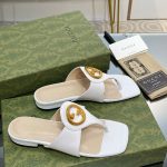 Gucci Blondie Thong Sandal White For Women ‎‎739048 C9D00 9022
