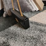 Celine Chain Shoulder Bag Triomphe In Shiny Black Gold Tone/Brown/Balck Sliver Tone For Women‎ 13in/33cm