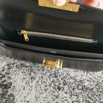 Celine Chain Shoulder Bag Triomphe In Shiny Black Gold Tone/Brown/Balck Sliver Tone For Women‎ 13in/33cm