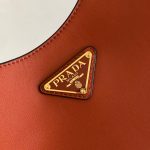 Prada Cleo Brushed Shoulder Bag Brown/Green Khaki For Women 10.6 in / 27 cm