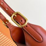 Prada Cleo Brushed Shoulder Bag Brown/Green Khaki For Women 10.6 in / 27 cm