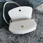 Celine Clutch On Strap Tabou In Triomphe Smooth White/Brown/Black For Women‎ 7in/18cm 10I593DQ1.01CK