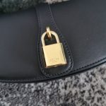 Celine Clutch On Strap Tabou In Triomphe Smooth White/Brown/Black For Women‎ 7in/18cm 10I593DQ1.01CK