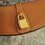 Celine Clutch On Strap Tabou In Triomphe Smooth White/Brown/Black For Women‎ 7in/18cm 10I593DQ1.01CK