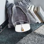 Celine Clutch On Strap Tabou In Triomphe Smooth White/Brown/Black For Women‎ 7in/18cm 10I593DQ1.01CK